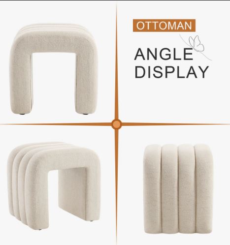 Luxury 49cm Storage Ottoman Footstool – Tufted Upholstered Seat with Hidden Storage & Adjustable Legs - Image 4