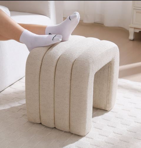 Luxury 49cm Storage Ottoman Footstool – Tufted Upholstered Seat with Hidden Storage & Adjustable Legs - Image 5