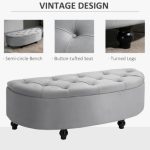 Attalla 120cm Wide Tufted Round Solid Colour Standard Ottoman with Storage