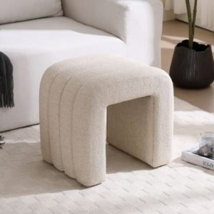 Luxury 49cm Storage Ottoman Footstool – Tufted Upholstered Seat with Hidden Storage & Adjustable Legs