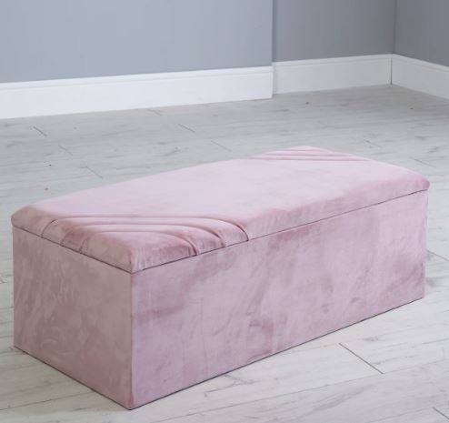 Sharonville 102cm Wide Velvet Rectangle Solid Colour Ottoman with Storage