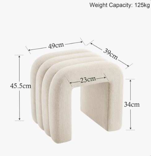 Luxury 49cm Storage Ottoman Footstool – Tufted Upholstered Seat with Hidden Storage & Adjustable Legs - Image 9