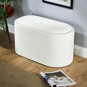 Aurie 77cm Wide Rectangle No Pattern Standard Ottoman with Storage