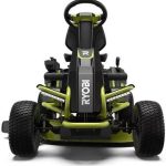 Electric Cordless Riding Lawn Mower with Steering Wheel Control