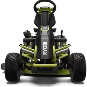 Electric Cordless Riding Lawn Mower with Steering Wheel Control
