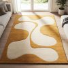 Handmade Soft Pure Wool Carpet Unique Floral Designs Cut Pile Non-Slip Super Tufted for Living Room Hall Floor Area Rugs Sets